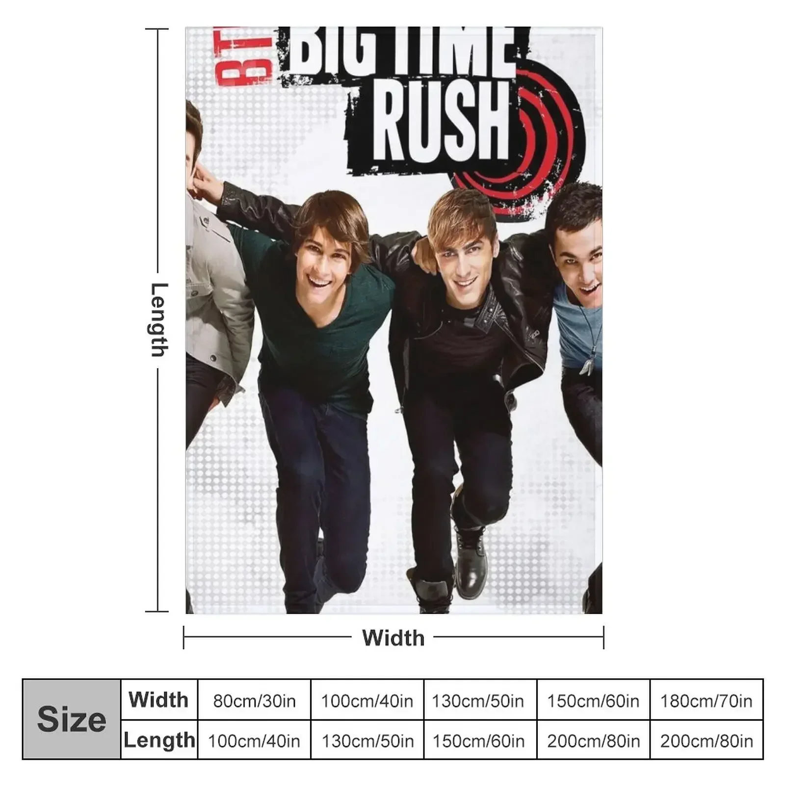 Big time Rush Poster Throw Blanket Kid'S Plaid Stuffeds Cute Plaid Blankets