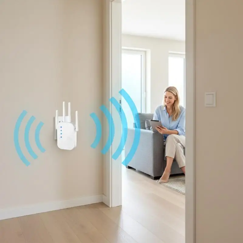 300Mbps WiFi Signal Booster Repeater 24G Wireless Amplifier for Gaming Streaming Smart Devices