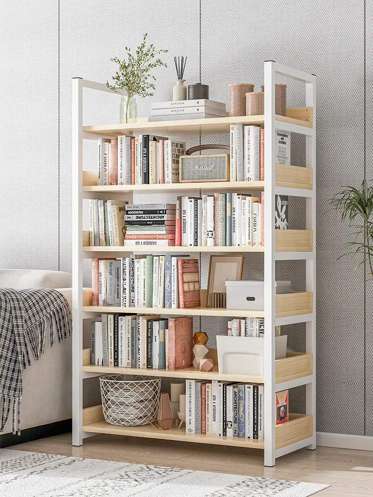 Bookshelf floor shelf integrated wall library home vertical display cabinet simple storage cabinet bookcase cabinet