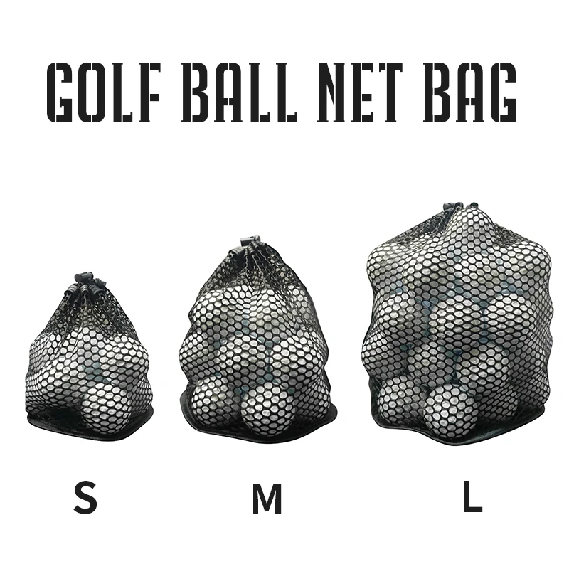 GOG Sports Mesh Net Bag Nylon Golf Tennis 12/25/50 Ball Carrying Drawstring Pouch 1pcs golf bags Golf Accessories