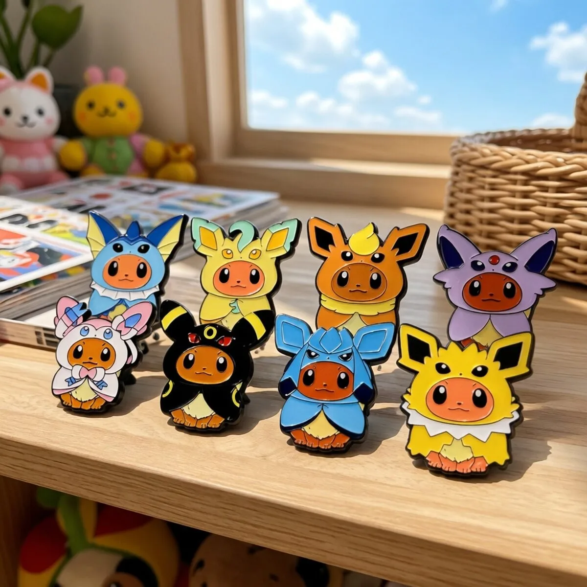 Kawaii Pokemon Anime Eevee Cos Vaporeon Boy Travel Bag Accessories Ins Eevee Cos Umbreon Sylveon Girl Backpack Accessories