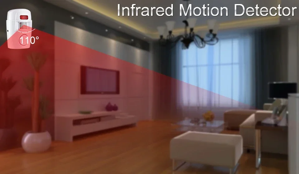 บ้านสมาร์ทไร้สาย Home Security PIR Alert เซ็นเซอร์อินฟราเรดระบบเตือนภัย Anti-theft Motion Detector Alarm 105DB ไซเรน
