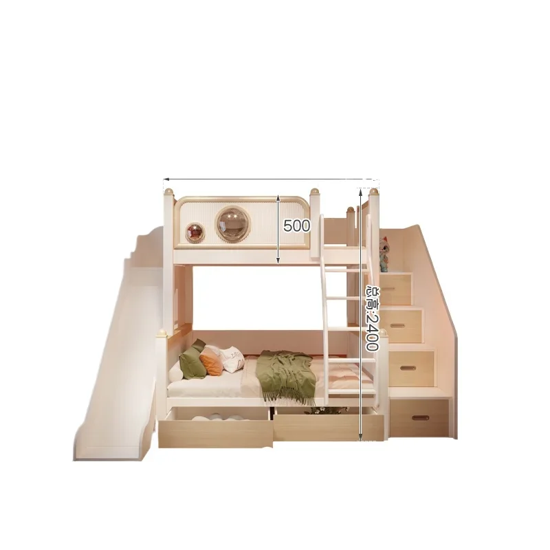 

Full solid wood bed, bunk, aristocratic style