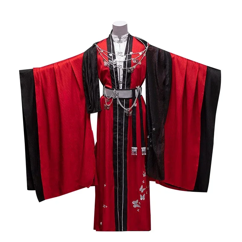 Tian Guan Ci Fu cosplay costumes Hua Cheng cosplay San Lang red sets Hua Cheng uniform party Halloween suit