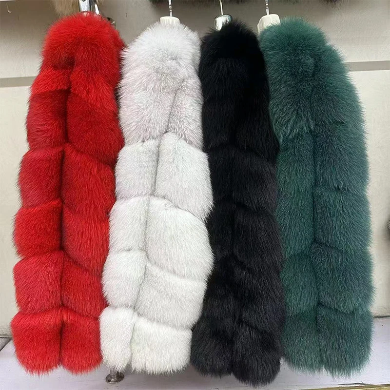 نمط جديد 2025 معاطف الفرو الحقيقي النساء الطبيعية سترات من الفرو الحقيقي الشتاء ملابس خارجية النساء معطف فرو الثعلب ملابس فرو عالية الجودة