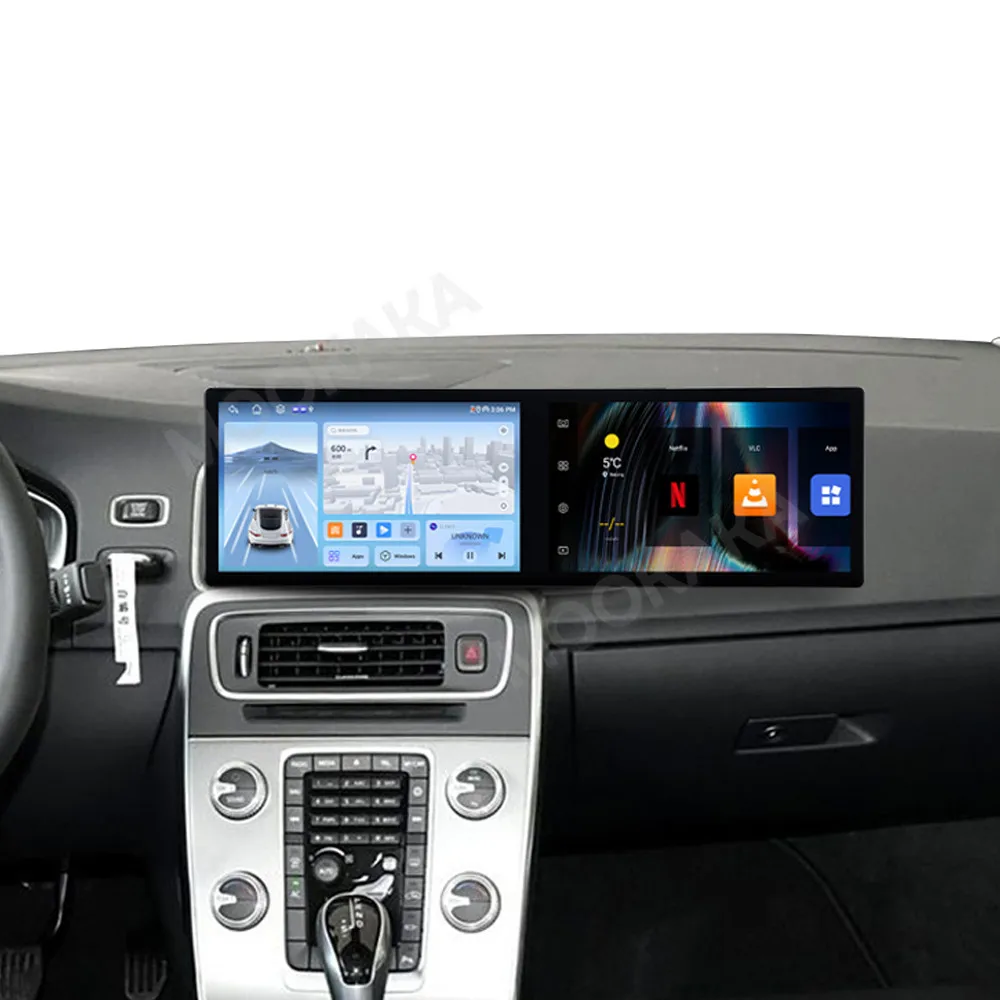 راديو اكسسوارات السيارات لفولفو S60 2014-2018 أندرويد السيارات لتحديد المواقع والملاحة الوسائط المتعددة ستيريو استقبال رئيس وحدة خرائط غير متصلة بالإنترنت