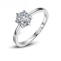 Fine Wedding Rings for Men Women Gift S925 Sterling Silver Color Austrian Crystal Engagement Proposal Ring Jewelry Bague Femme - Image 2