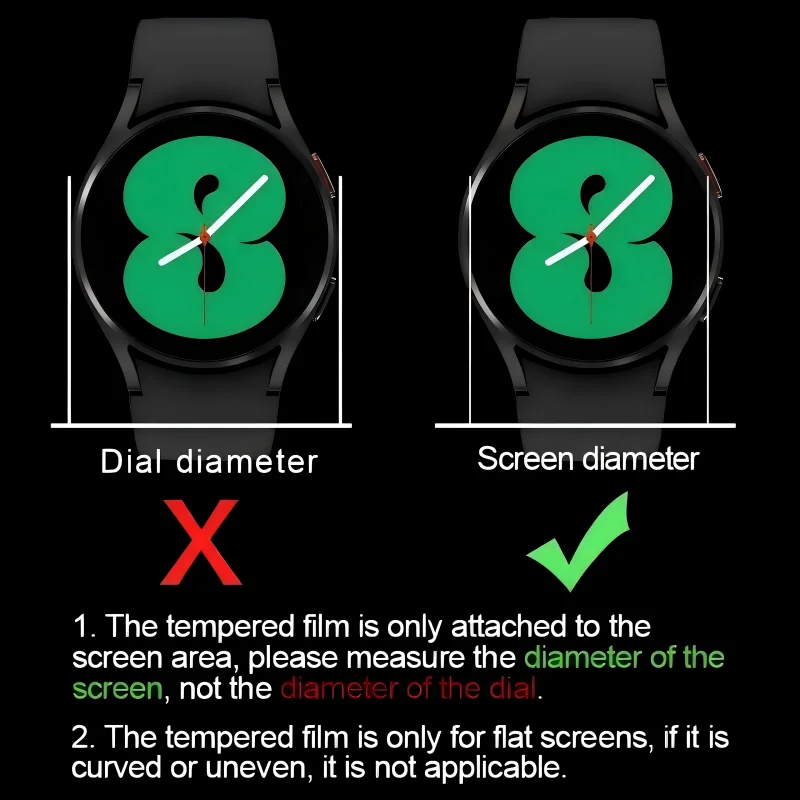 Smartwatch-Zubehör, gehärtete Glasfolie für Smartwatch-Displayschutzfolie, 40 mm, 42 mm, 44 mm, 39 mm, 38 mm, 37 mm, 35 mm, 30–46 mm – Detail 1