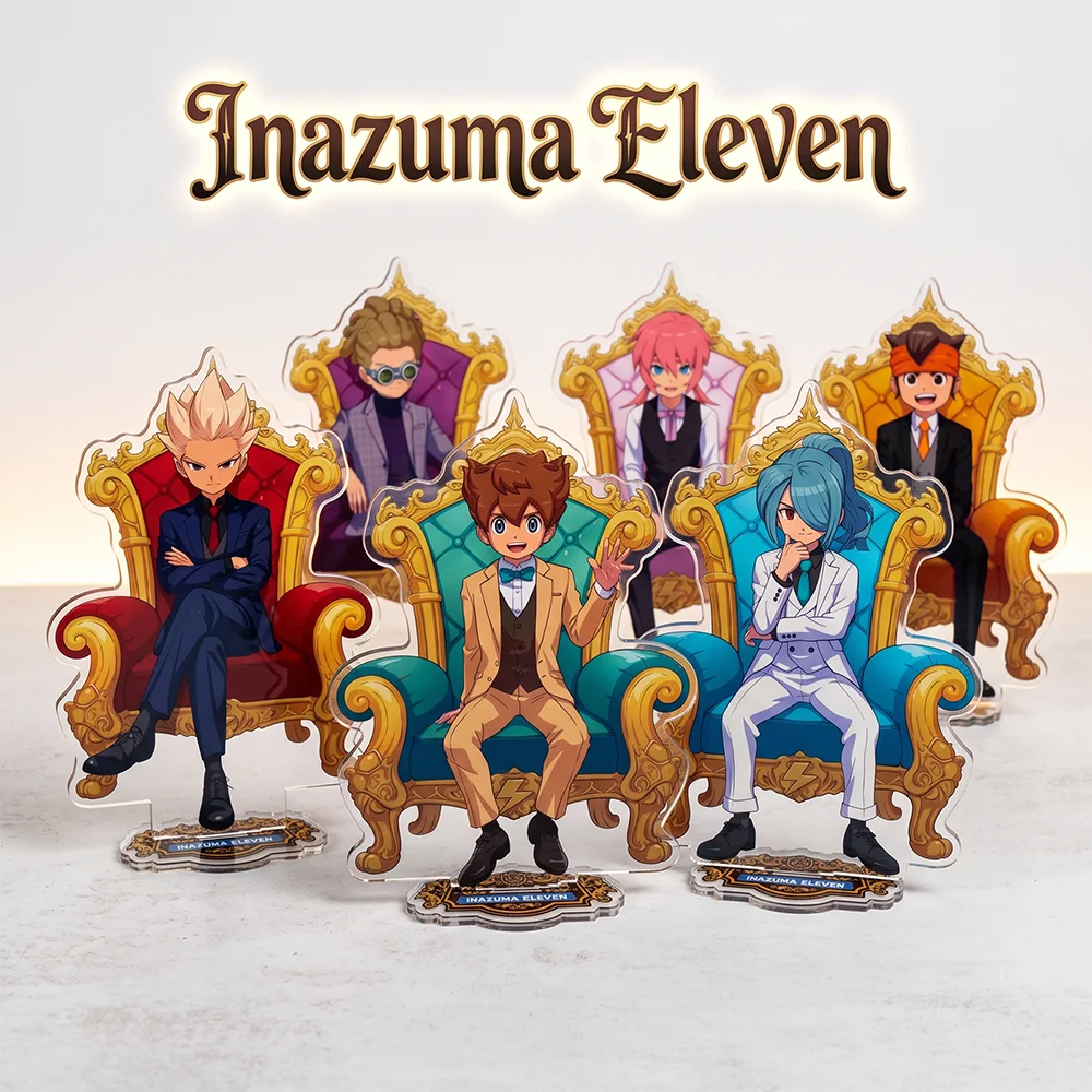 Anime Inazuma Eleven Gouenji Shuuya Kidou Yuuto 15CM Acrylic Stand Keychain Cosplay Character Model Desk Decor Collect Gifts