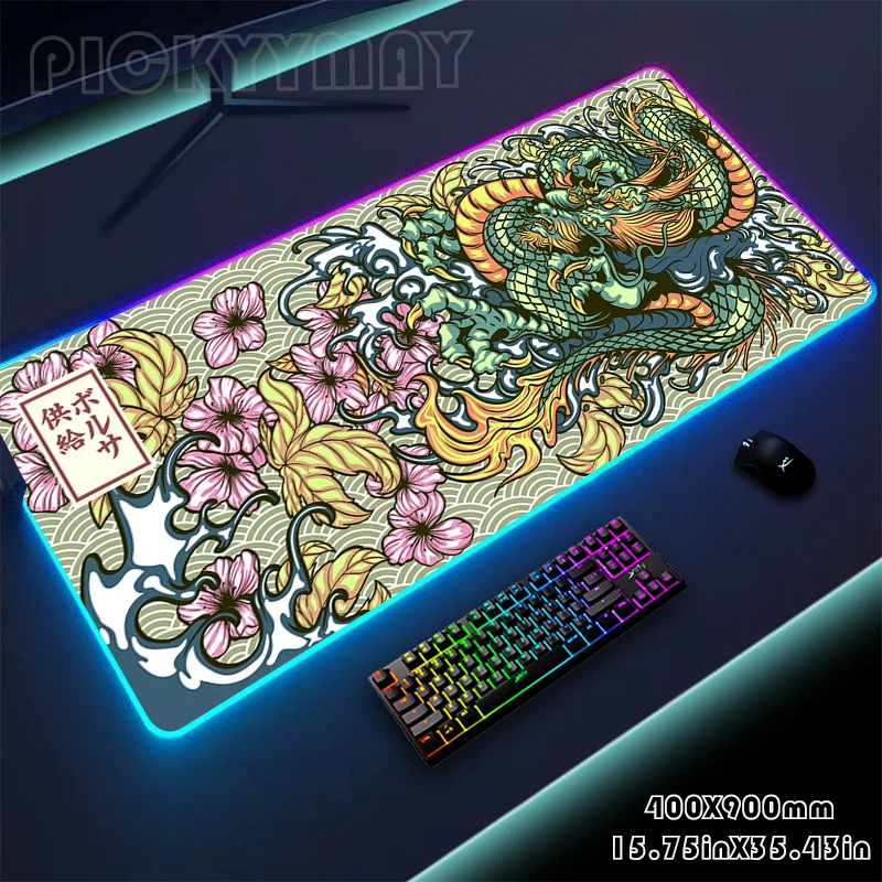 

Design RGB Mouse Pad Gaming Mousepad LED Mouse Mat Keyboard Mat Anti-slip Best Choice Desk Pad XXL Luminous Desk Rug