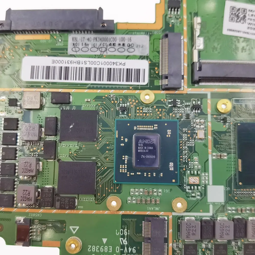 Para Lenovo Ideapad 330S-15IKB placa base de computadora portátil i3 i5 i7-7th/8th Gen CPU RX540/RX535 2G GPU 4GB-RAM DDR4 completamente probado