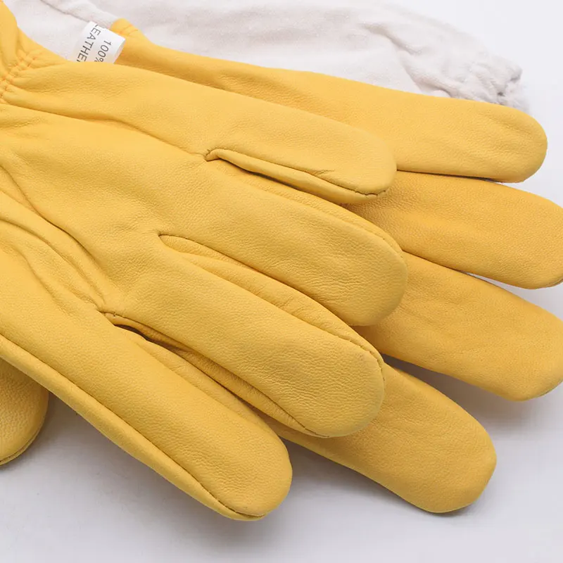 Yellow Gloves Sheepskin Anti-Bee Beekeeping Tools For Beekeeper Protective Glove Canvas Beekeeping Equipment