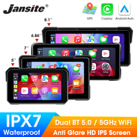 Jansite Motorcycle Display Screen Carplay Moto Navigation Portable Digital Dashboard Motobike Android Auto Waterproof BT Monitor