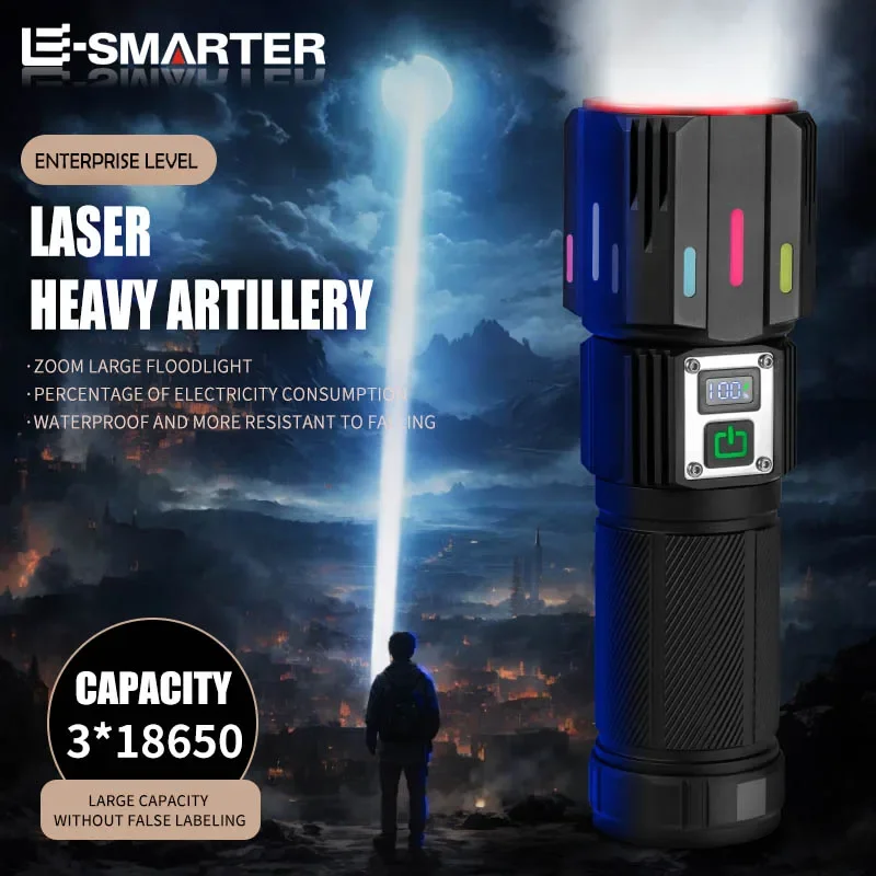 Strong Flashlight Ultra Bright Laser Outdoor Tactical Zoom Long-Range Shooting Ultra Long Endurance Strong Light