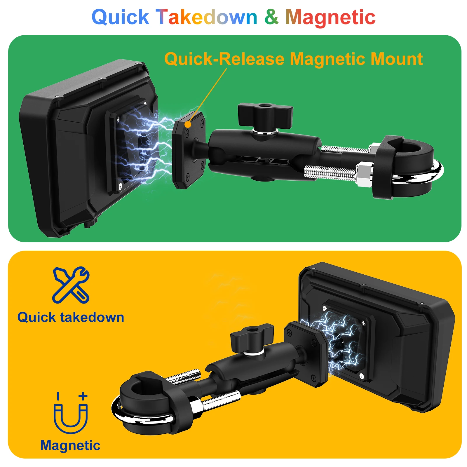 Grabadora de navegación CarPlay inalámbrica Para motocicleta de 6 pulgadas, pantalla de presión de neumáticos, GPS Para Moto Android, accesorios IP67 para moto