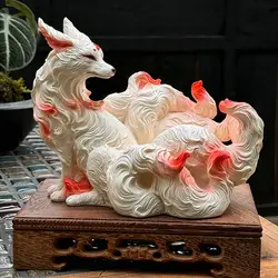 Nine-tailed fox ornaments fox nine-tailed fox Buddhist temple statue home furnishings desktop furnishings birthday gifts