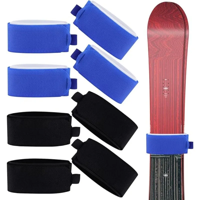 Verstelbare Snowboard Nylon Band Ski Wraps Bandjes Snowboard Bevestigingsmiddelen Accessoires EVA Beschermende Pads Snowboard Bindriemen