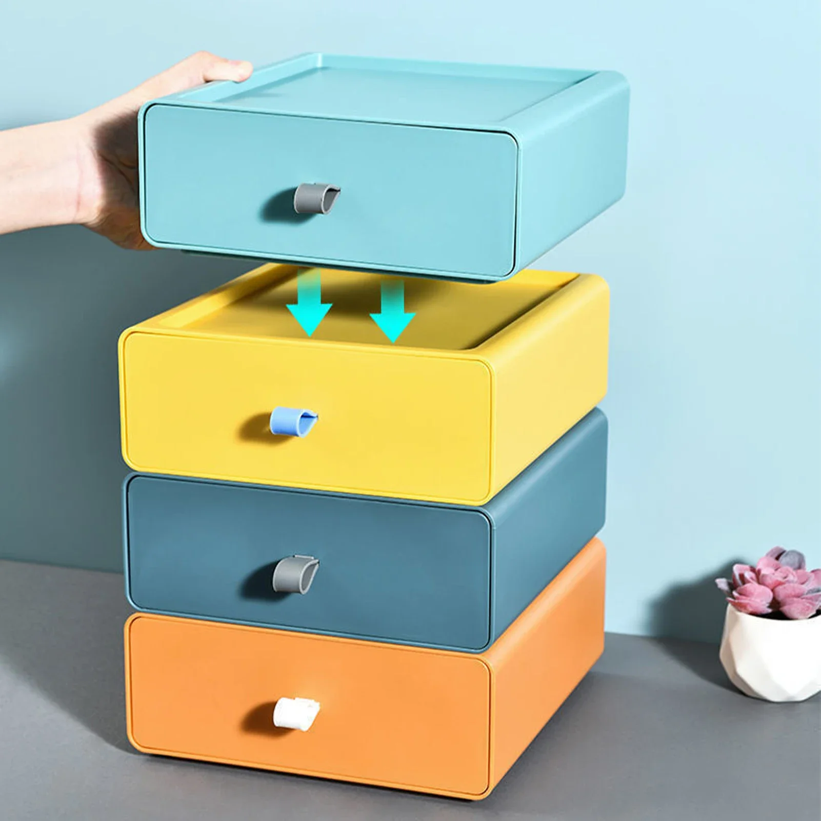 Stackable multi-layer storage boxes, office tool storage boxes, residential office lockers