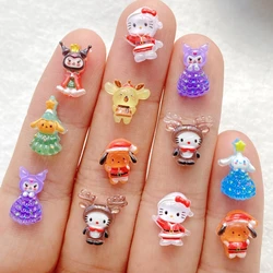 50 Pcs Resin Kawaii Mini Animal Series Flatback Rhinestones Figurines Nail Art Hairpin DIY Scrapbook Accessories Crafts