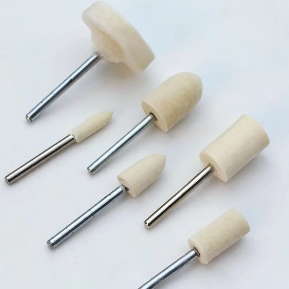 Wool Polishing Wheel Bit For For Zhike Rotary Tool Metal Mirror Finish Grinding Head Jewelry Jade Repair Craft Tools