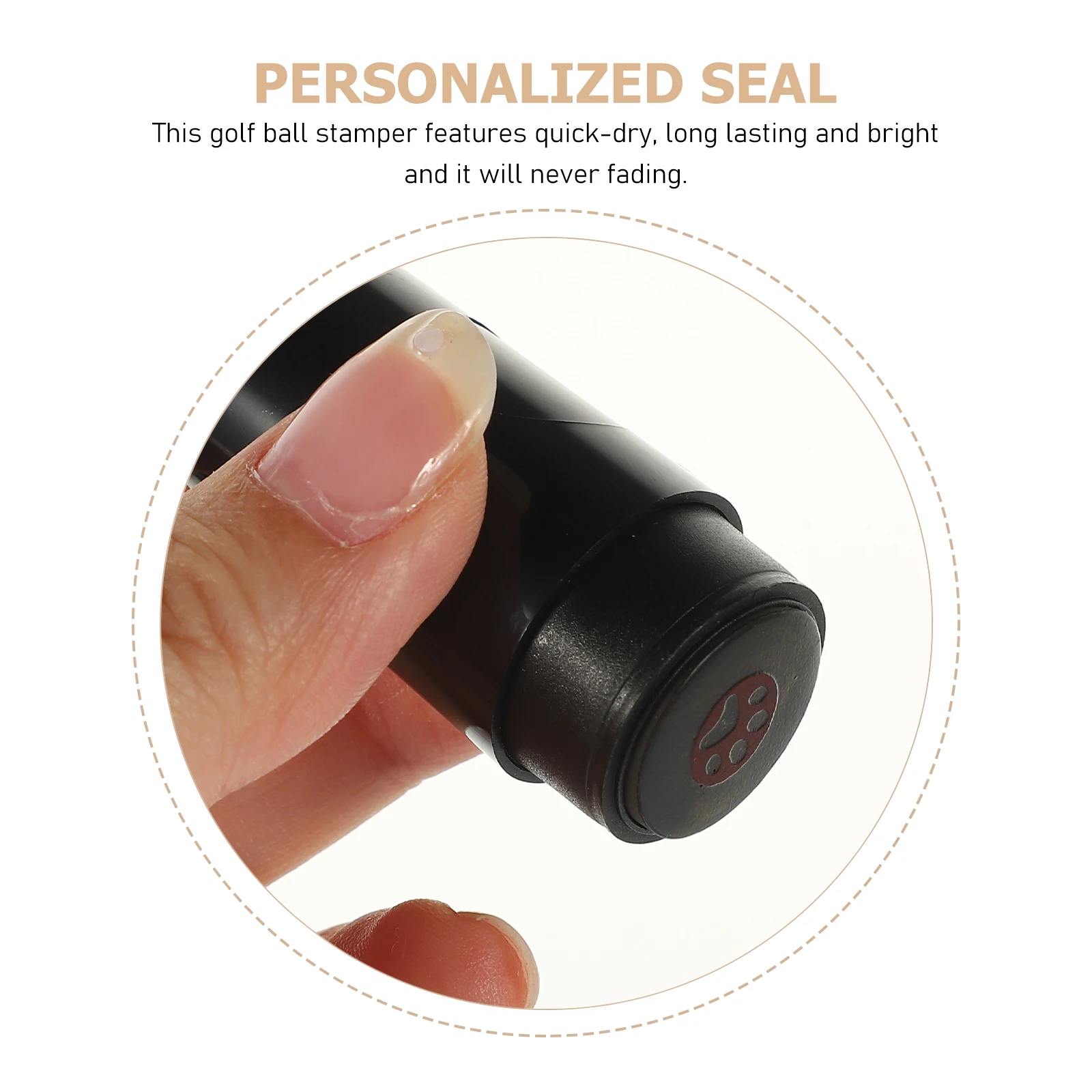 

1pc Golf Ball Stamper Quick-Dry Durable Plastic Stamp Tool Personalized Marking Never Fading Reusable Portable Seal Marker For