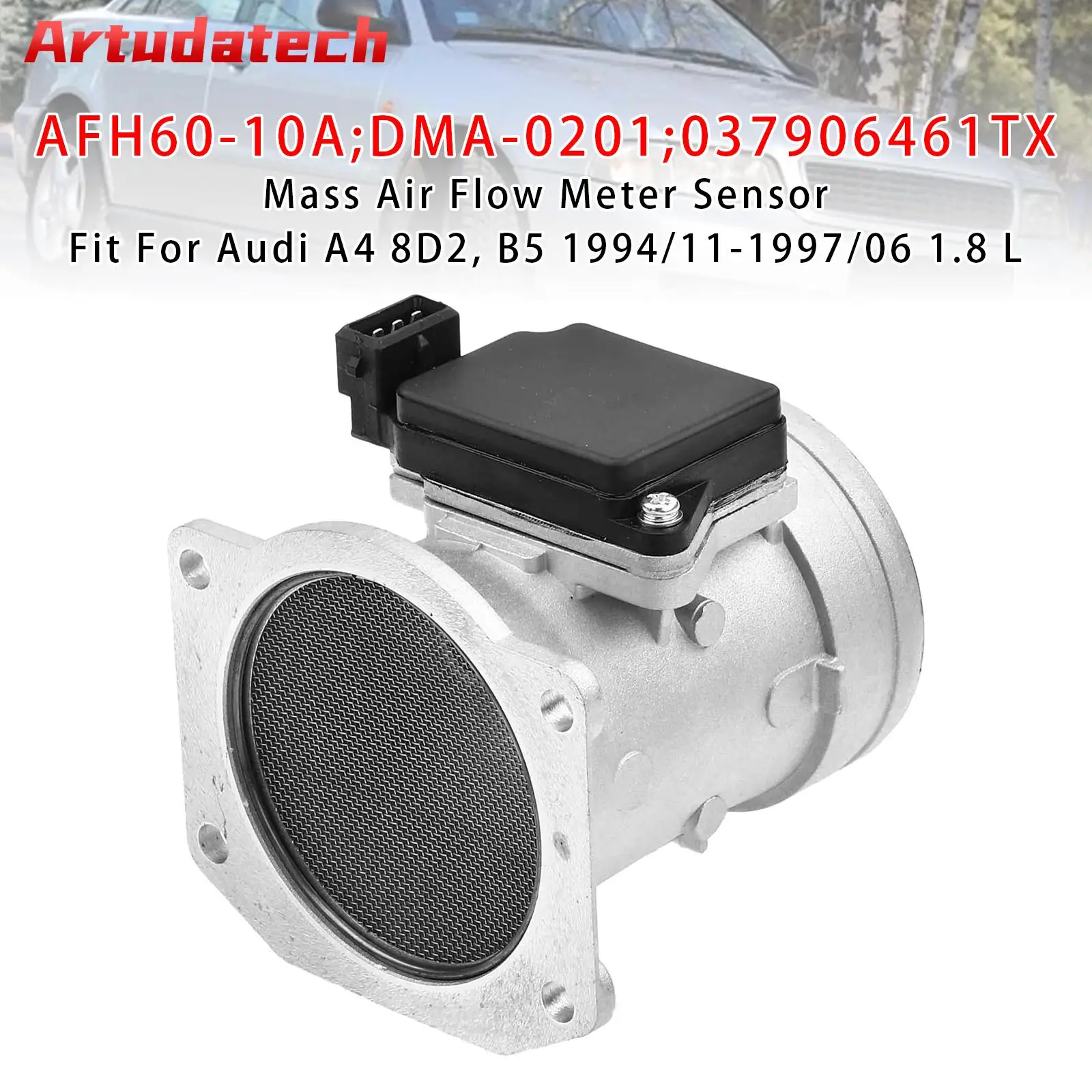 

Artudatech Mass Air Flow Meter Sensor For Audi A4 VW Golf III Cabriolet Corrado 037906461B Car Accessories