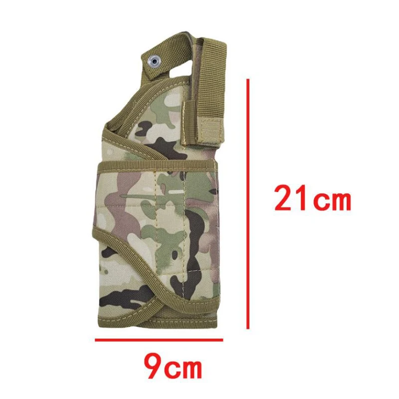 Military Tactical Army Belt Holster Right Hand Carry Pouch Adjustable Magic Strap Nylon Holster For Universal