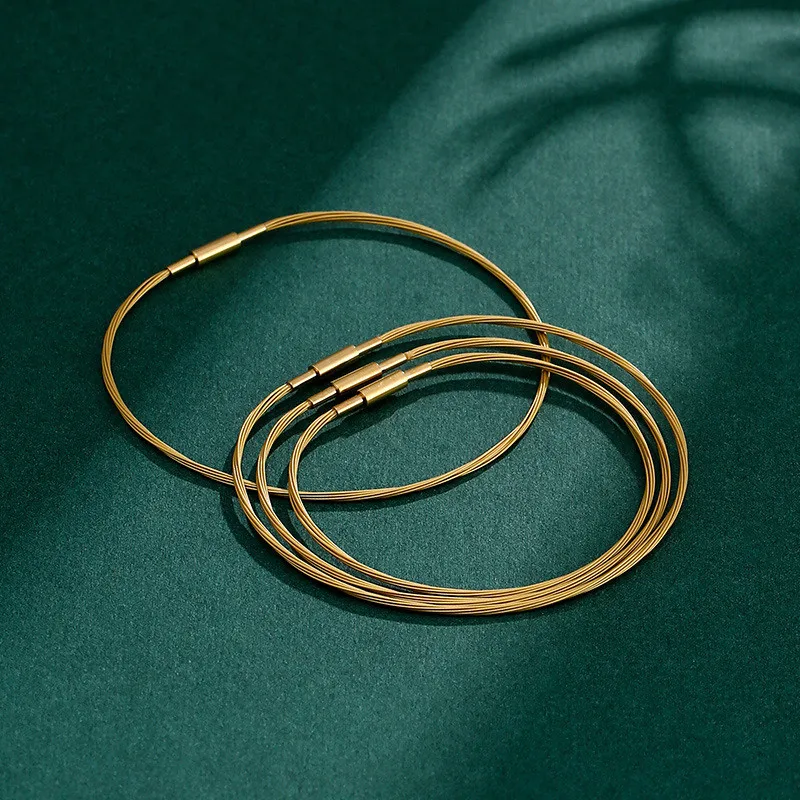 Unique Design Turnbuckle Twisted Wires Shape Bracelets Stainless Steel Gold Plated Daily DIY Jewelry Accessories For Women Gift