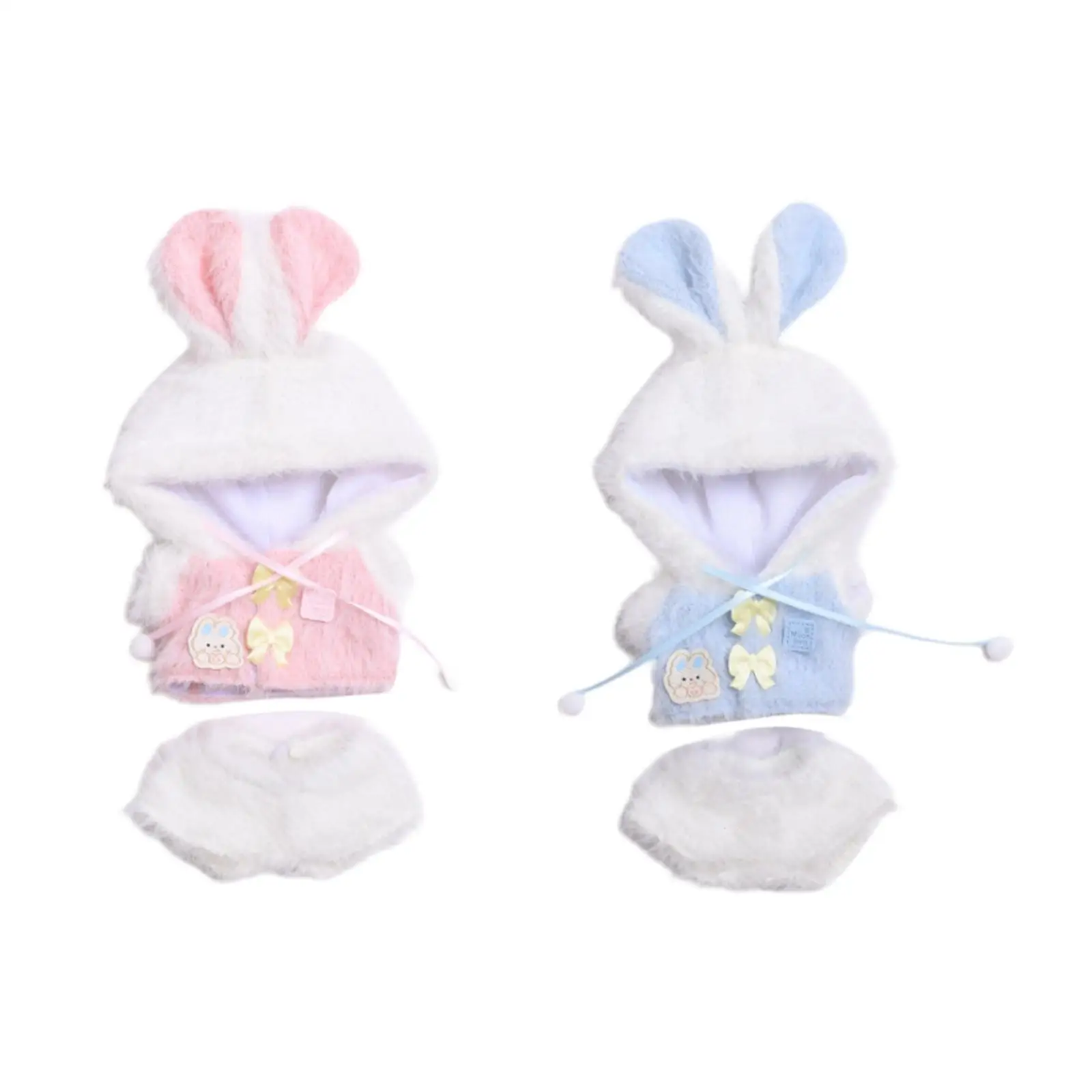 

Doll Clothes Bunny Ear Birthday Gifts Doll Changing Clothes Fashion Lovely Handmade Outfits Set for 5.91inch Dolls Accessories