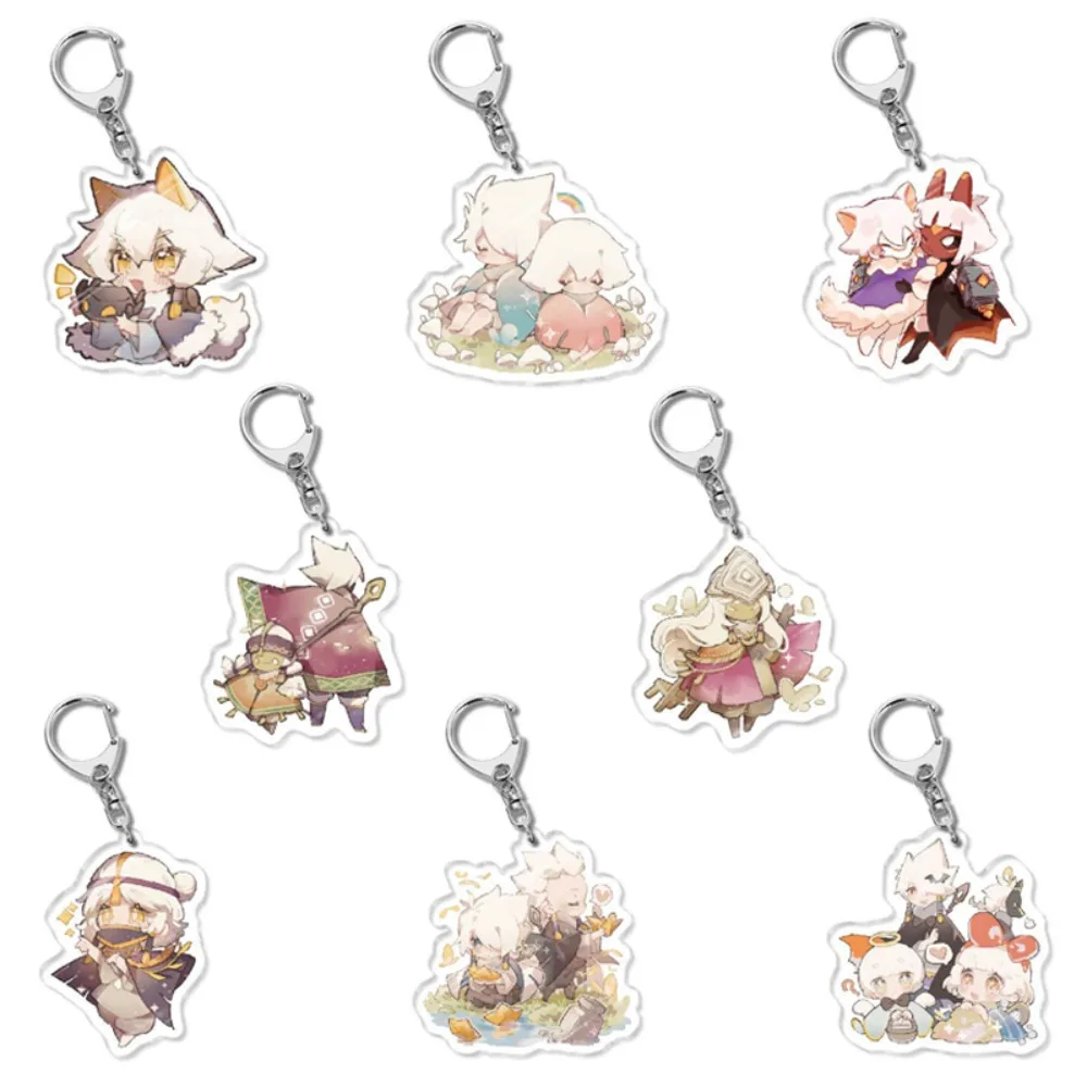 Anime Game Sky:Children of Light Character Key Chains Guang Yu Double-Sided Acrylic Key Rings Cute Anime Pendant Decor Gift