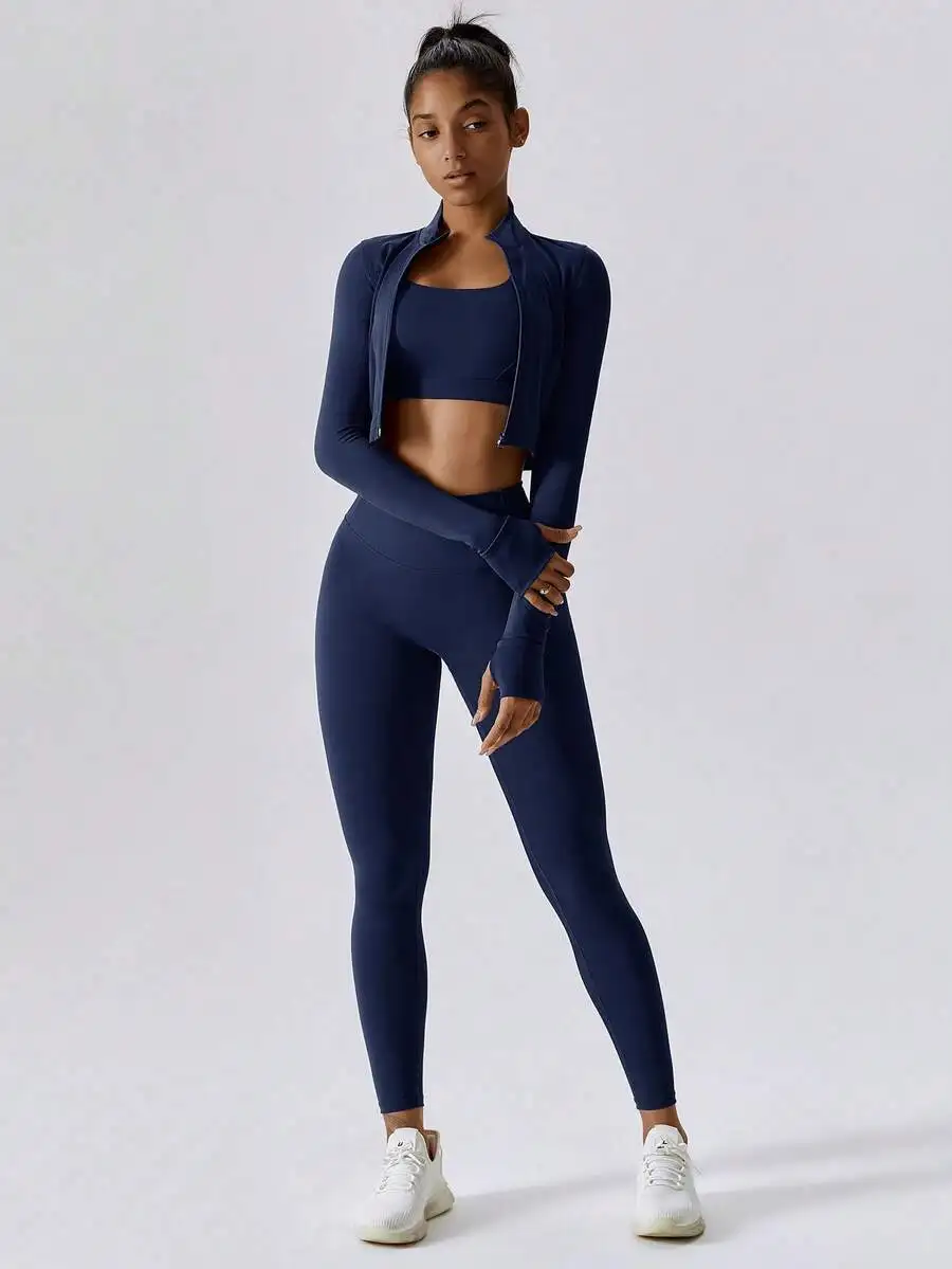 

Womens Sports Set High Elasticity Yoga Running Tight Fit Comfortable Breathable