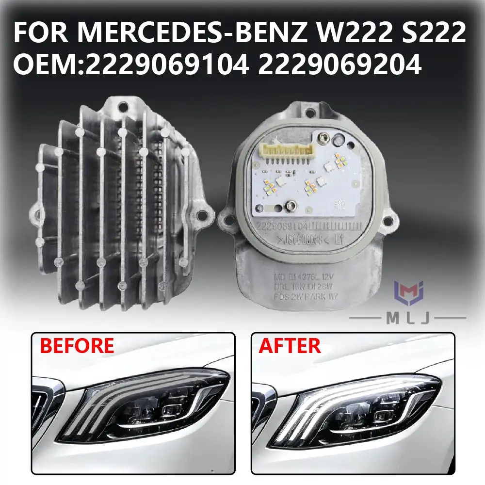 Module LED de source de lumière de clignotant blanc pour Mercedes-Benz Classe S W222 2229069104 2229069204 Accessoires auto A2229069104