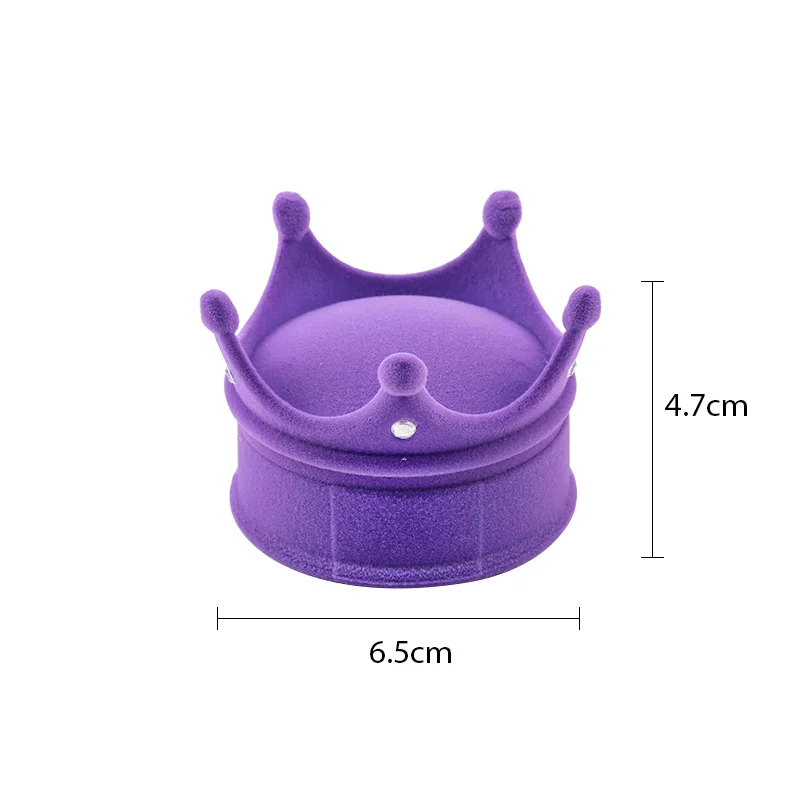 1 Piece Crown Velvet Jewelry Box Stud Earrings Gift Box Storage Ring Box For Wedding Romantic Necklace Jewelry Box