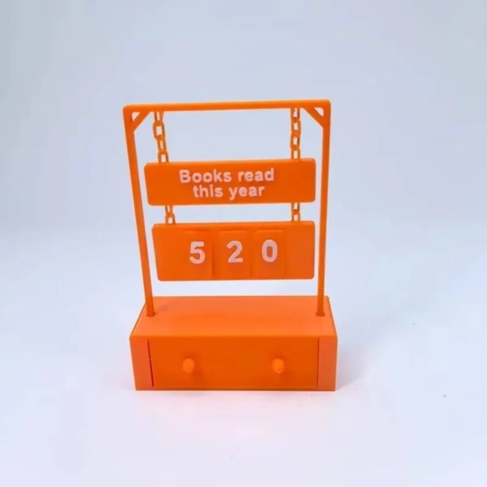 Wear Resist 3D Book Read Counter Bookish Decor Manual Rotation Reading Progress Tracker Books Read This Year Number Display