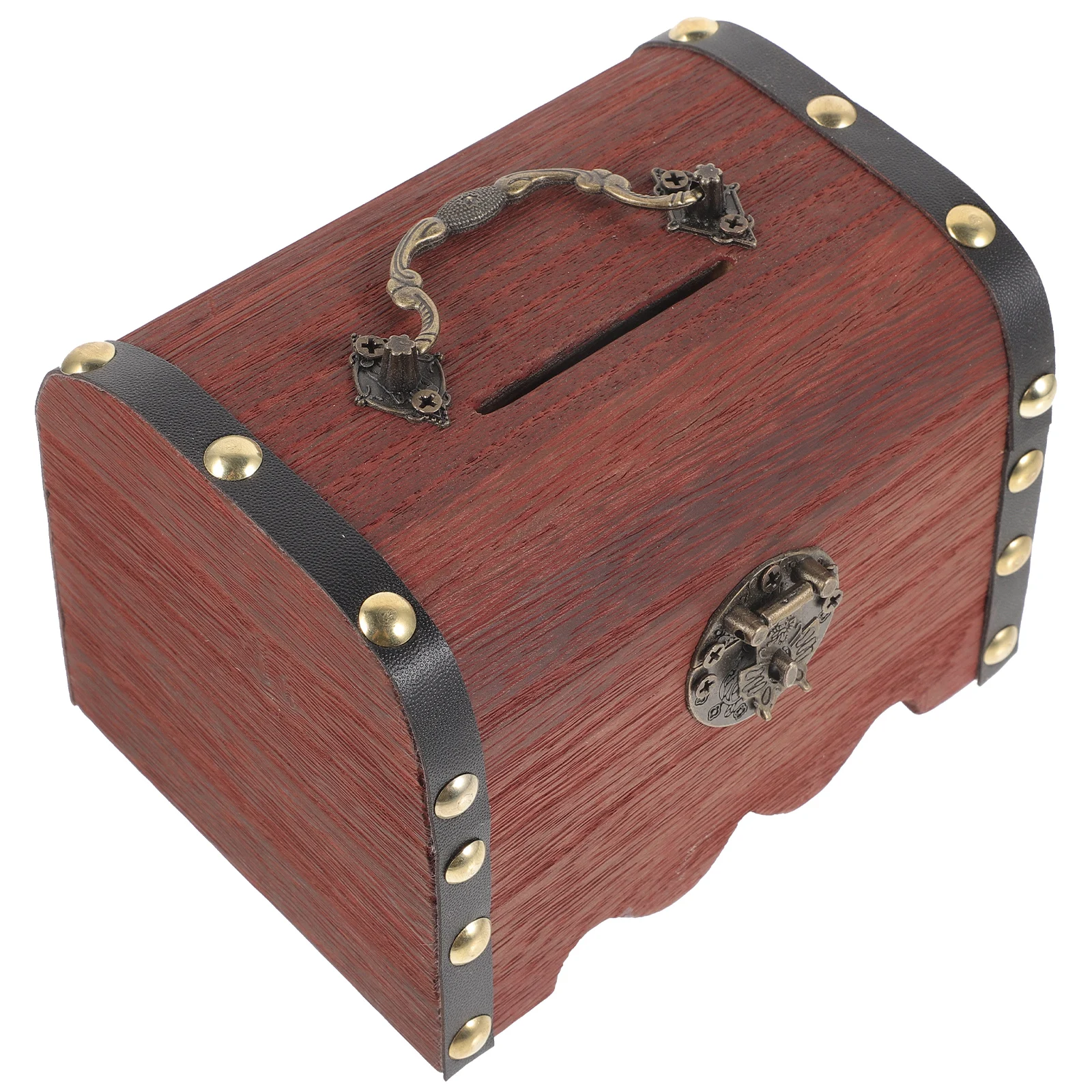 خشبية حصالة على شكل حيوان خمر حاوية الكنز قفل توفير وعاء الرجعية المال جرة سطح المكتب زخرفة حصالة على شكل حيوان خشبي