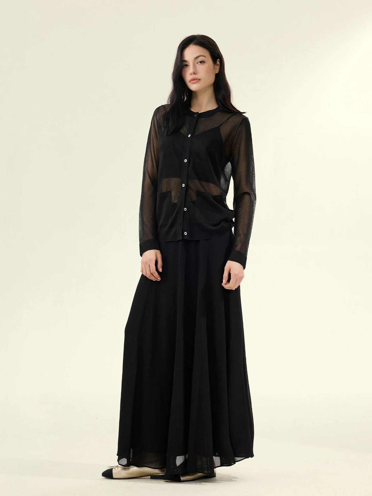 

Daily Romance26 Bohemian Style High Waist Draped Skirt Elegant Long Dress Women's Fashion Spring Collection Umbrella Skirt