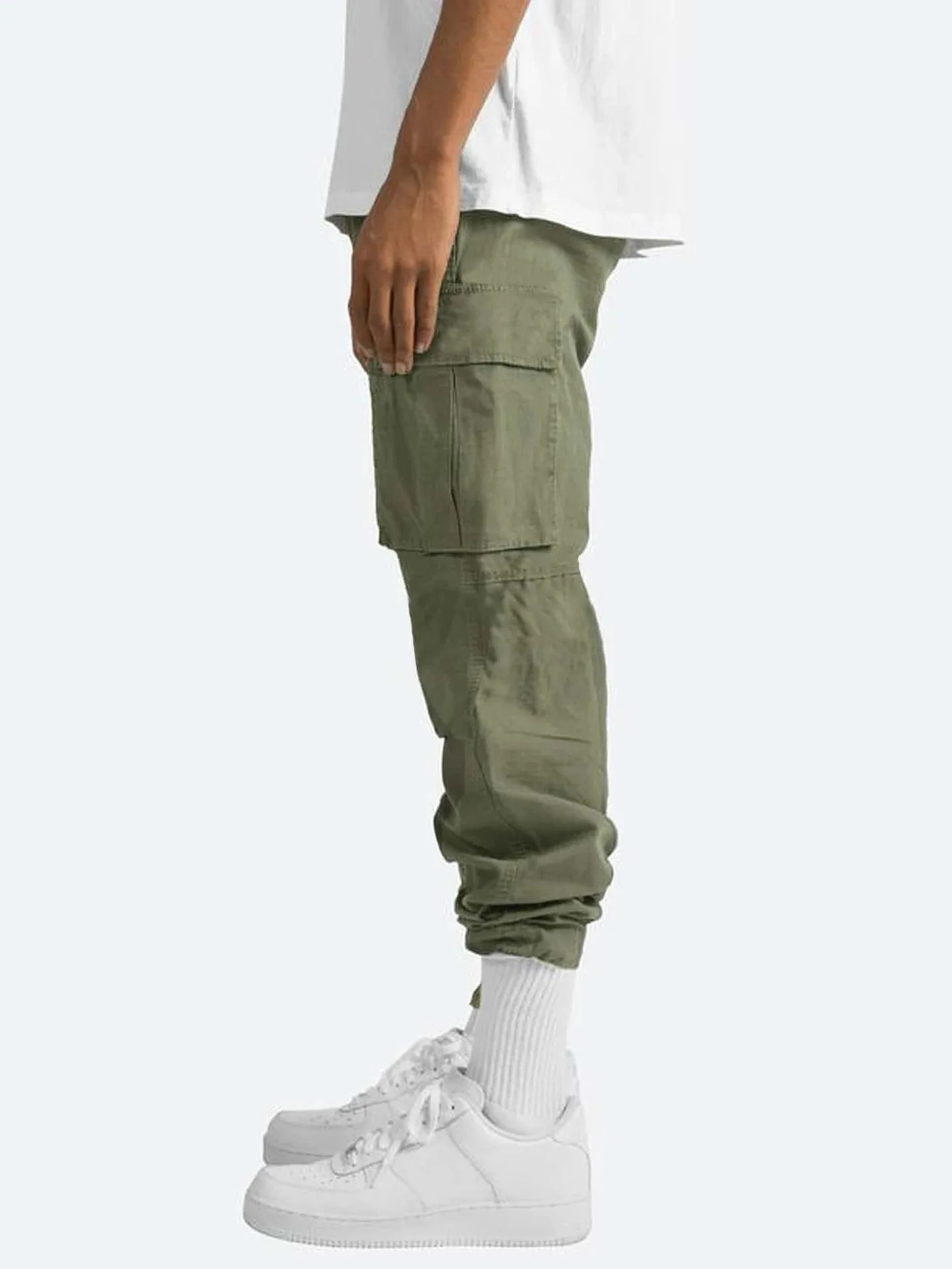 Sommer Neue Herren-Arbeitshosen Europäischer und Amerikanischer Stil mit Kordelzug und Mehreren Taschen Lässige Hosen – Detail 4