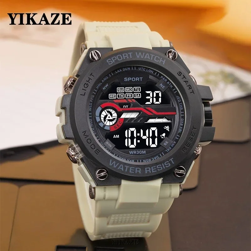 2026 Men's Sports Watch Waterproof Man Sport Watches Multifuction LED Digital Military Watch Alarm Clock Electronic Wristwatch