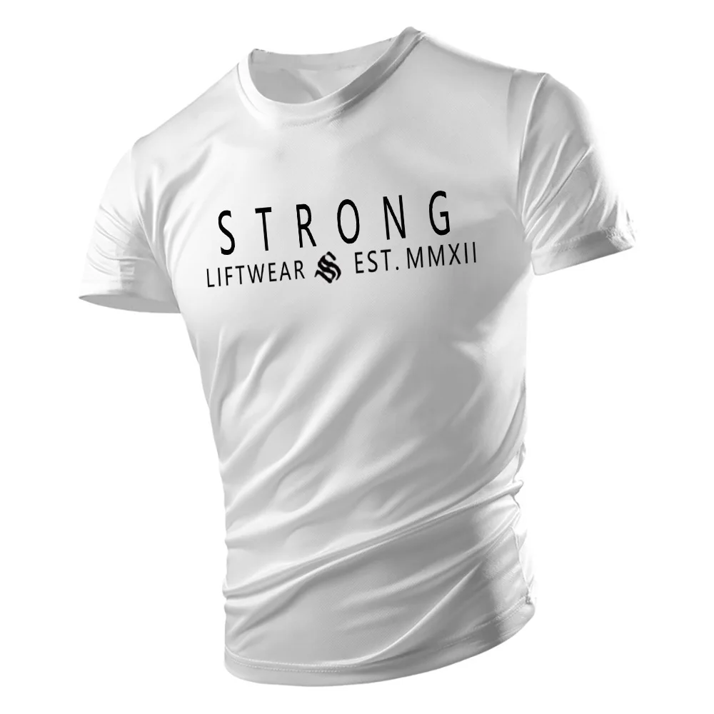 

Tops Print Men'S T-Shirts Plus Size Outdoor Sport Four Seasons Gym Kanye Quick Dry Fashion Y2k Clothing Round Neck Casual Street