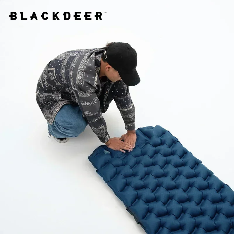 BLACKDEER Camping Sleeping Pad inflatable mattress Built-in Pump rug with Pillow Backpacking Air Mattress Ultralight Hiking Mat