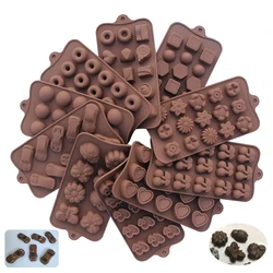 (59-87) Handmade Chocolate Candy Mould Jelly Pudding Ice Mold Insect Rose Heart Shape Silicone Moulds Baking Tool