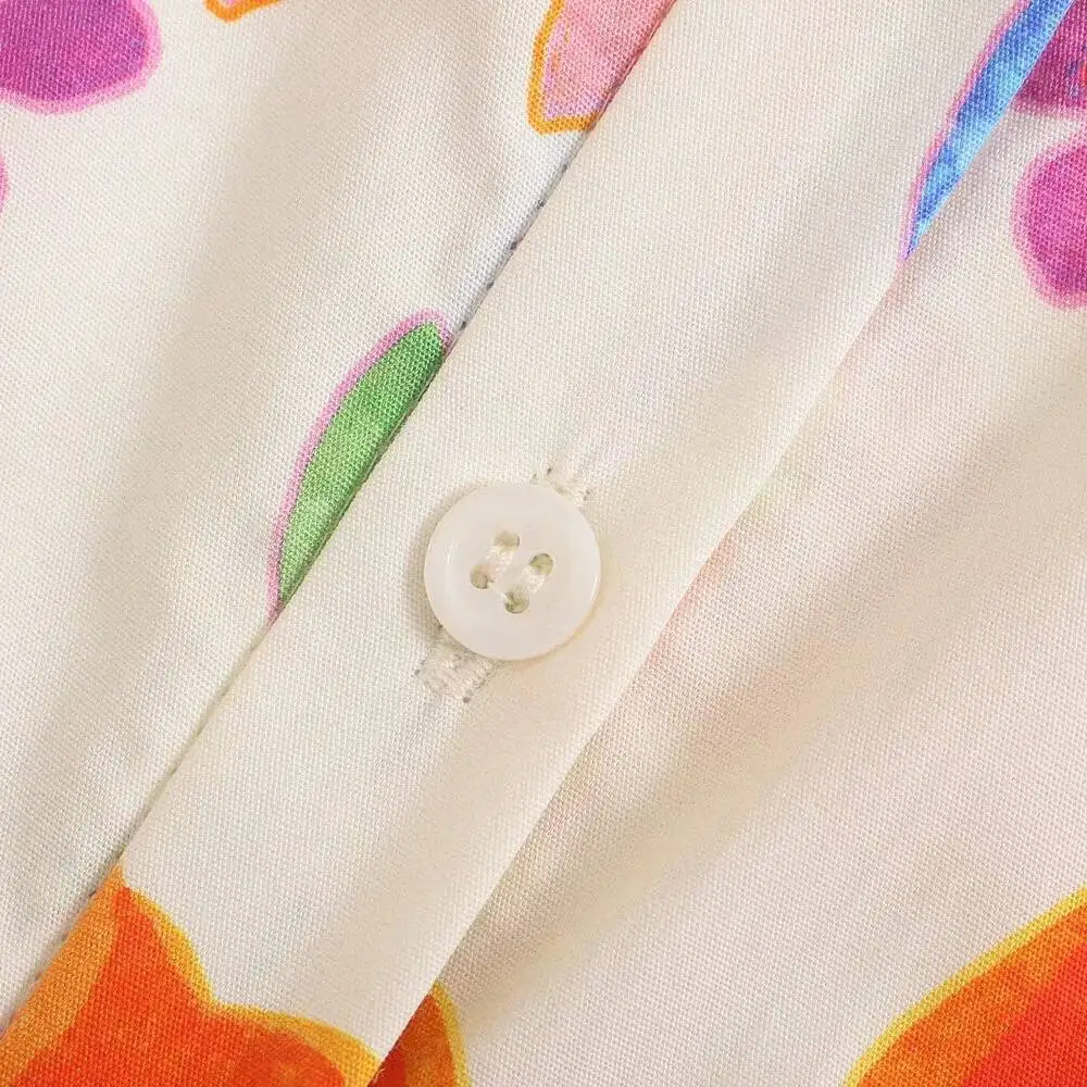 فستان نسائي جديد لربيع وصيف 2025 متعدد الاستخدامات غير رسمي على الطراز الأوروبي والأمريكي مطبوع ميدي #5