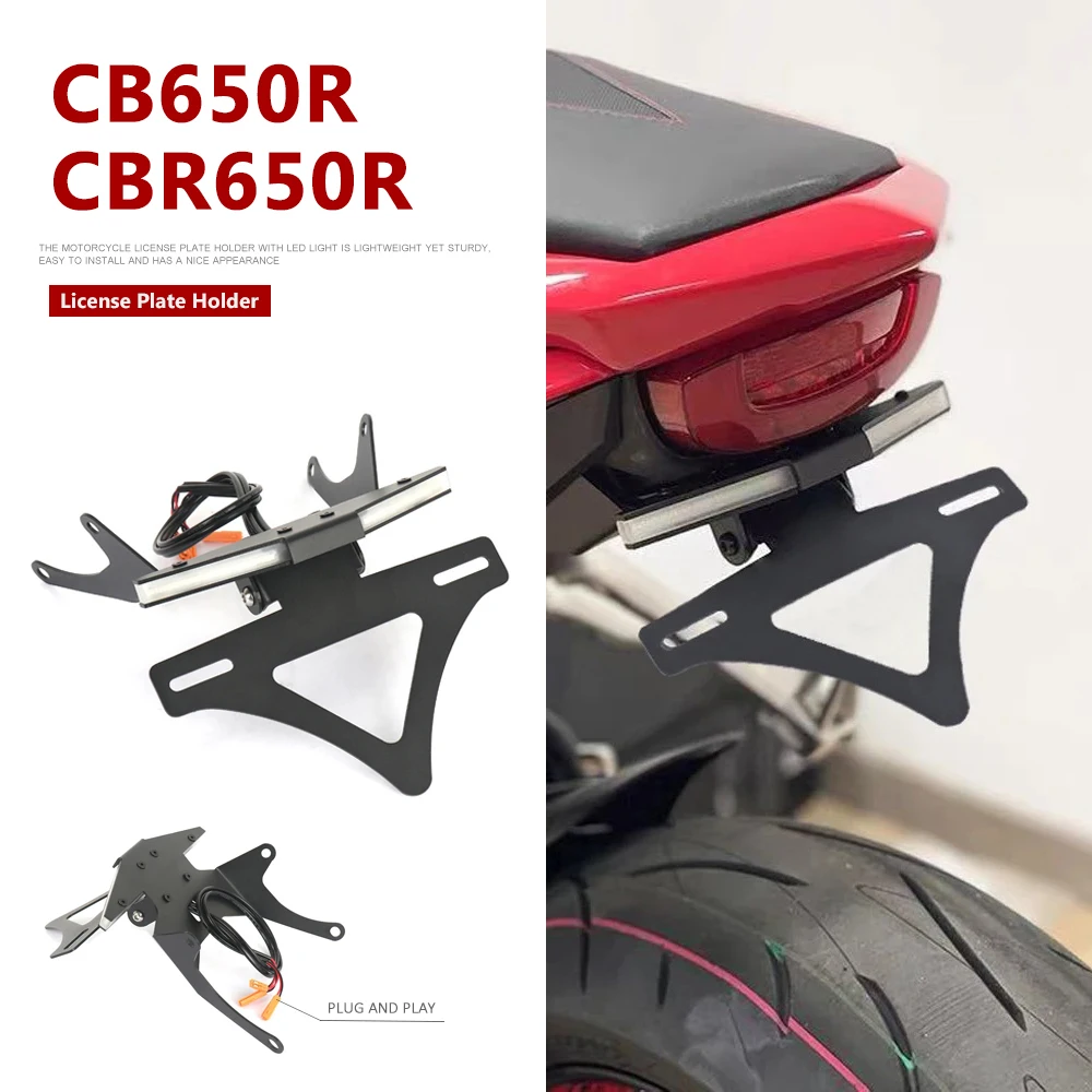 

Motorcycle For Honda CB650R CBR650R CNC Tail Tidy Fender Rear Tail Bracket License Plate Holder CBR 650 R CB 650R 2021-2025