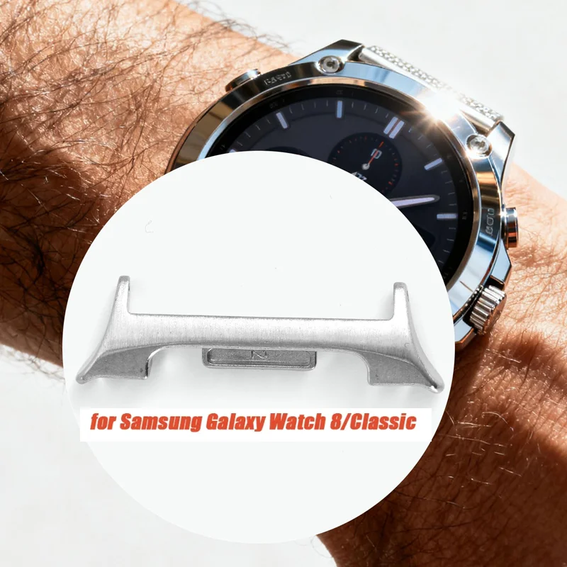 2Pcs Stainless Steel Connector for Samsung Galaxy Watch 8 40mm 44mm Watchband Adapter Galaxy Watch 8 Classic 22mm Band Width
