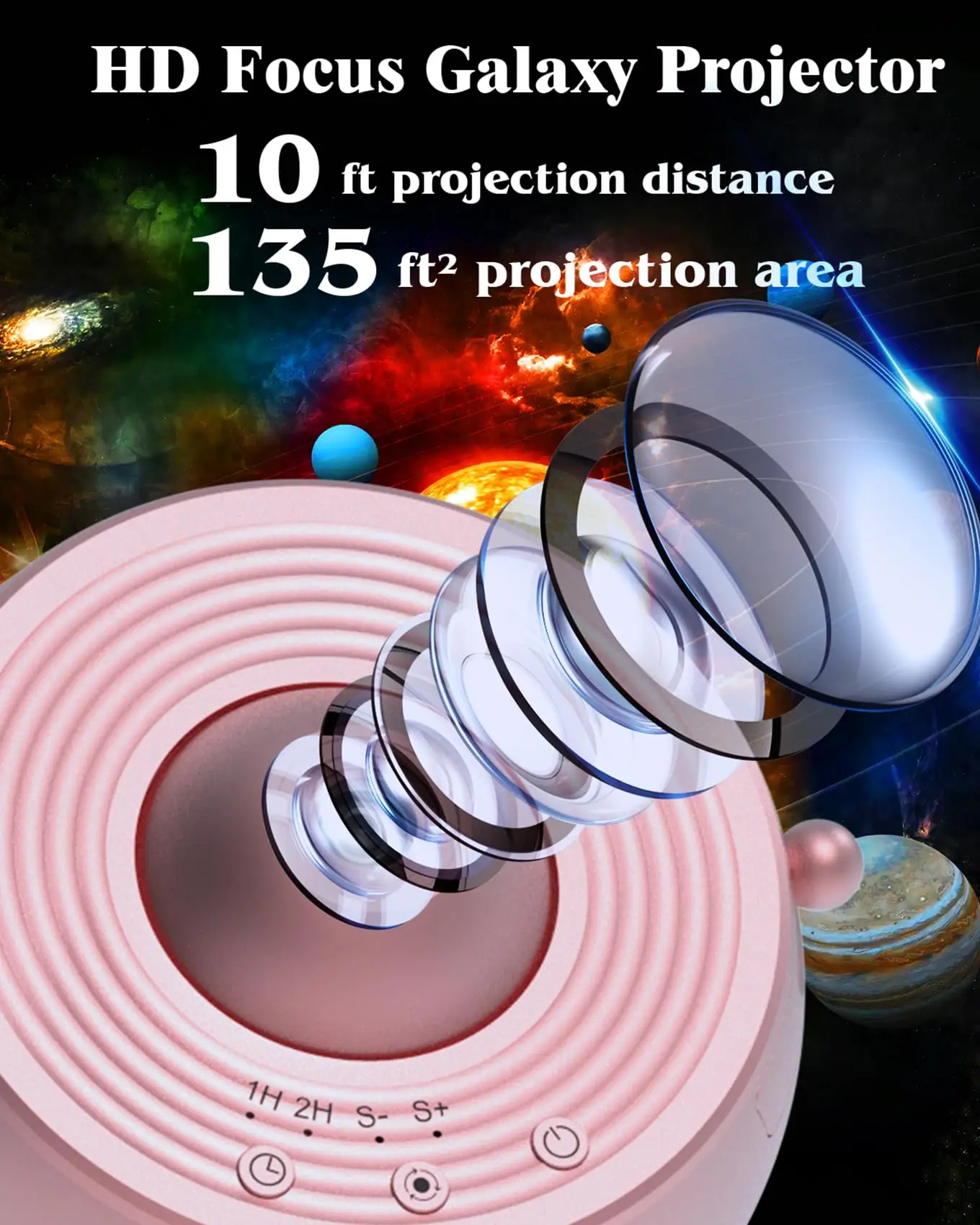 Night Light 13 in 1 Planetarium Galaxy Projector Star Projector 360° Rotating Nebula for Bedroom Decor for Ceiling Room Decorat