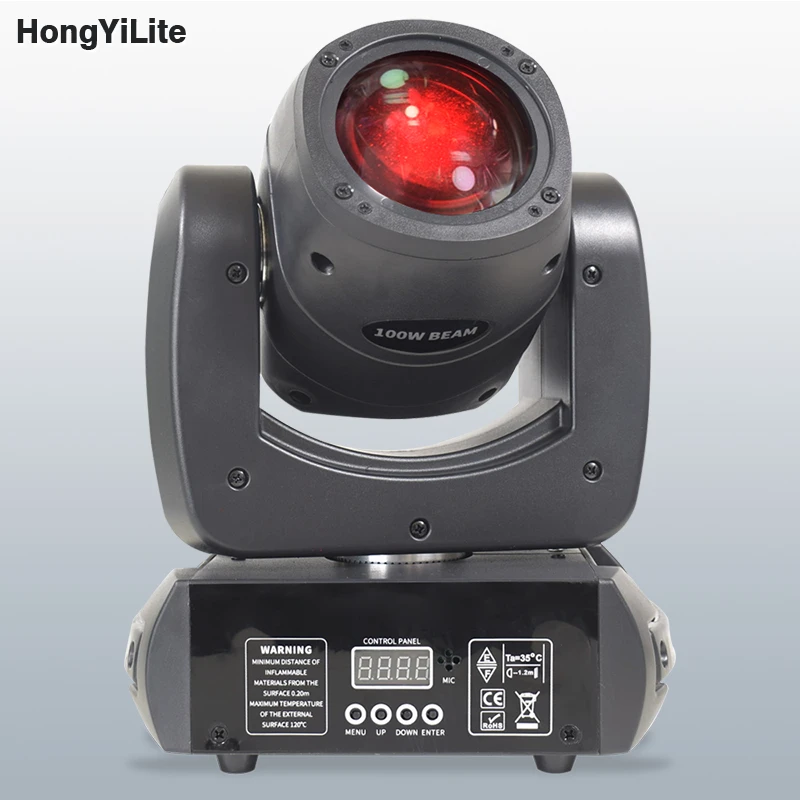 HongYiLite LED 100W Moving Head Light DMX512 Beam 8 Face Prism Gobo For Stage Light Party Dance Disco Bar Music Show