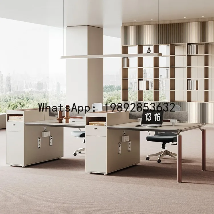 YFY Financial Office  and  Set with Partition Modern Simple Two Four Six Person Workstation  Card Slot Financial Room