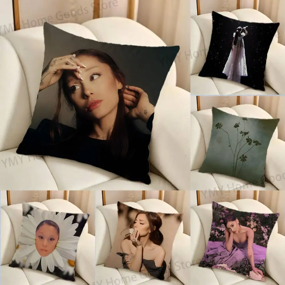 HOT Singer A-Ariana G-Grande Gifts PillowCase Sofa Cushion Cover Suitable For Home Bedroom Room custom Decor