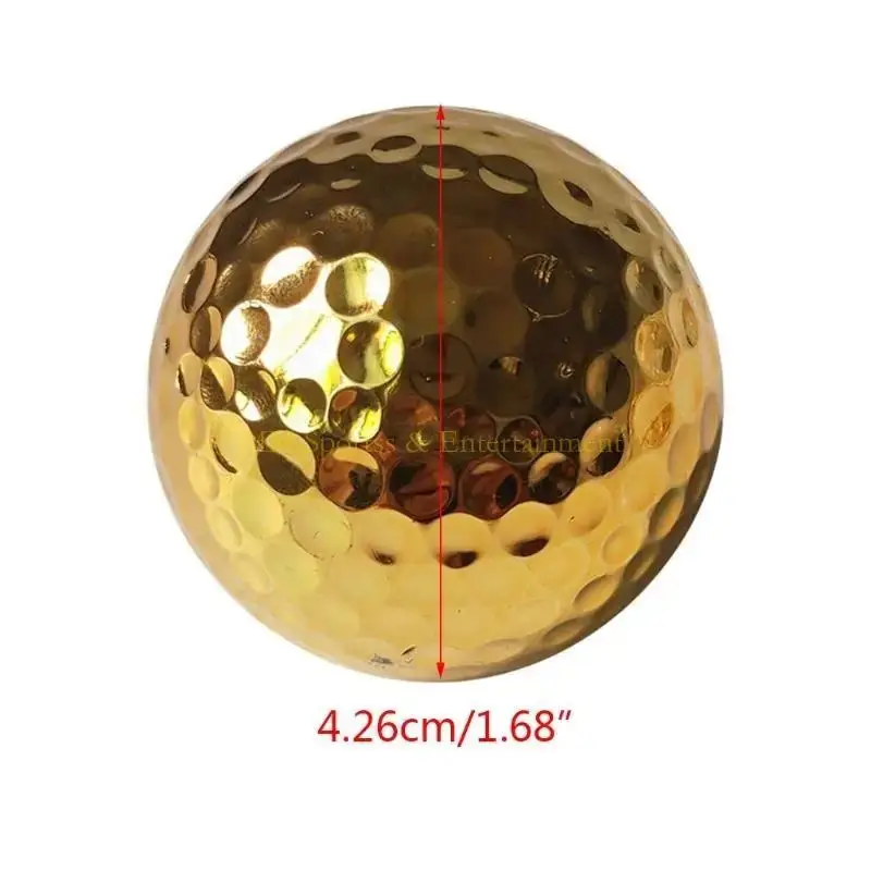 Two layer 31BE Golden Training Ball Golf Swing Putter Practice Ball For Golfer Training Aids Entertainment