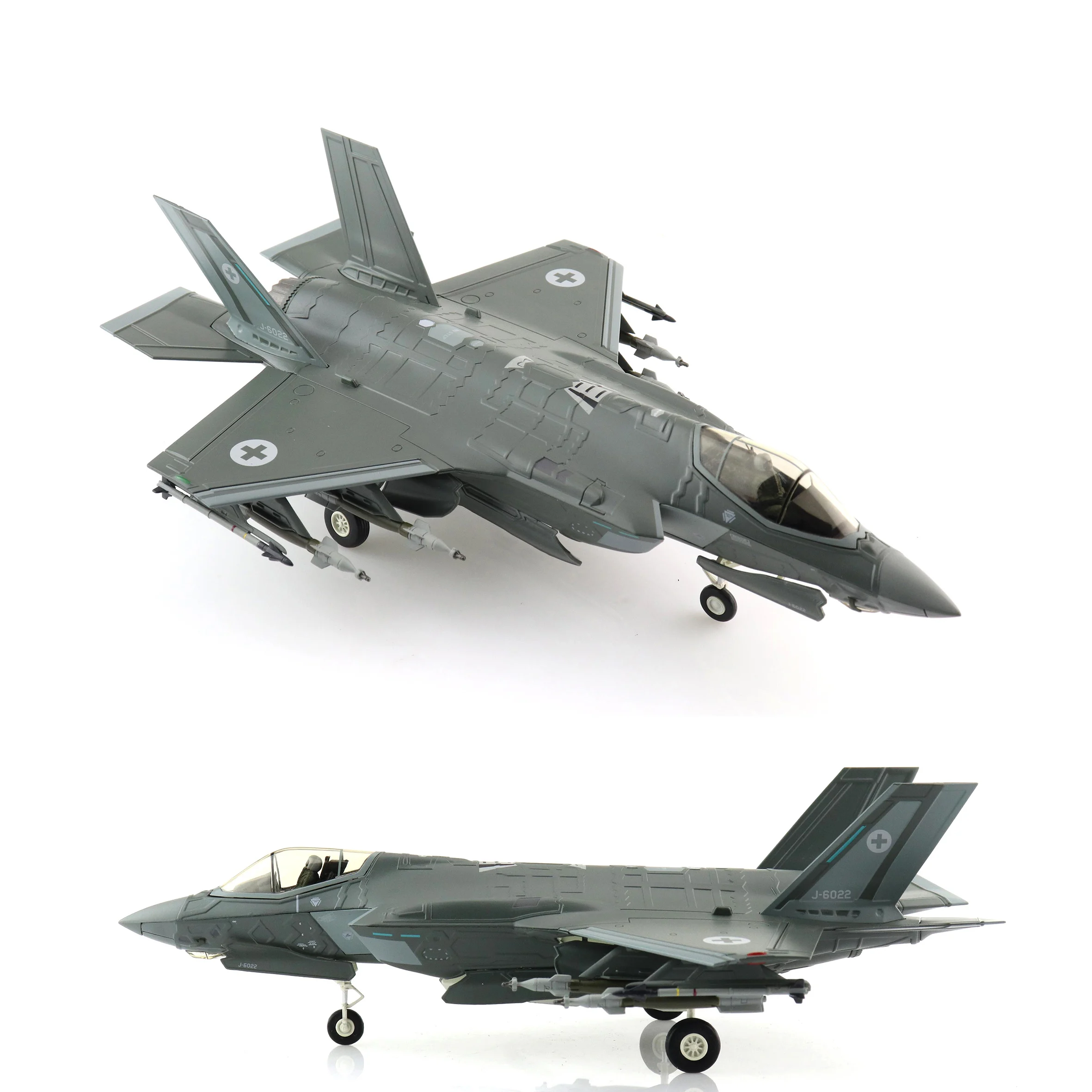 

1/72 HA4434 F-35A Ligthening II stealth fighter model J-6022 Swiss Alloy Collection Model